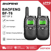 Baofeng T6 Mini Two-Way Walkie Talkie Set of 2