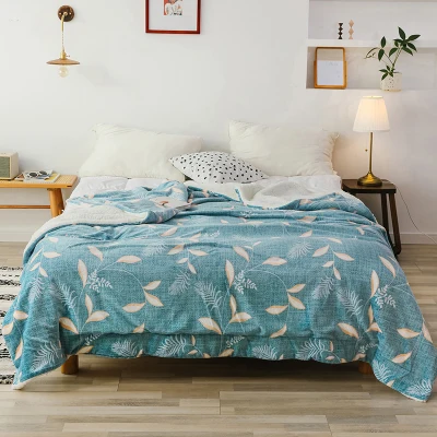 Mini Home Textiles Double Layers Smooth As Milk Blanket Throw Plush Warm Sleeping Blanket for Autumn Winter Blanket (11)