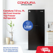 Condura 7.0 cu ft Inverter Top Freezer Refrigerator - Dark Inox