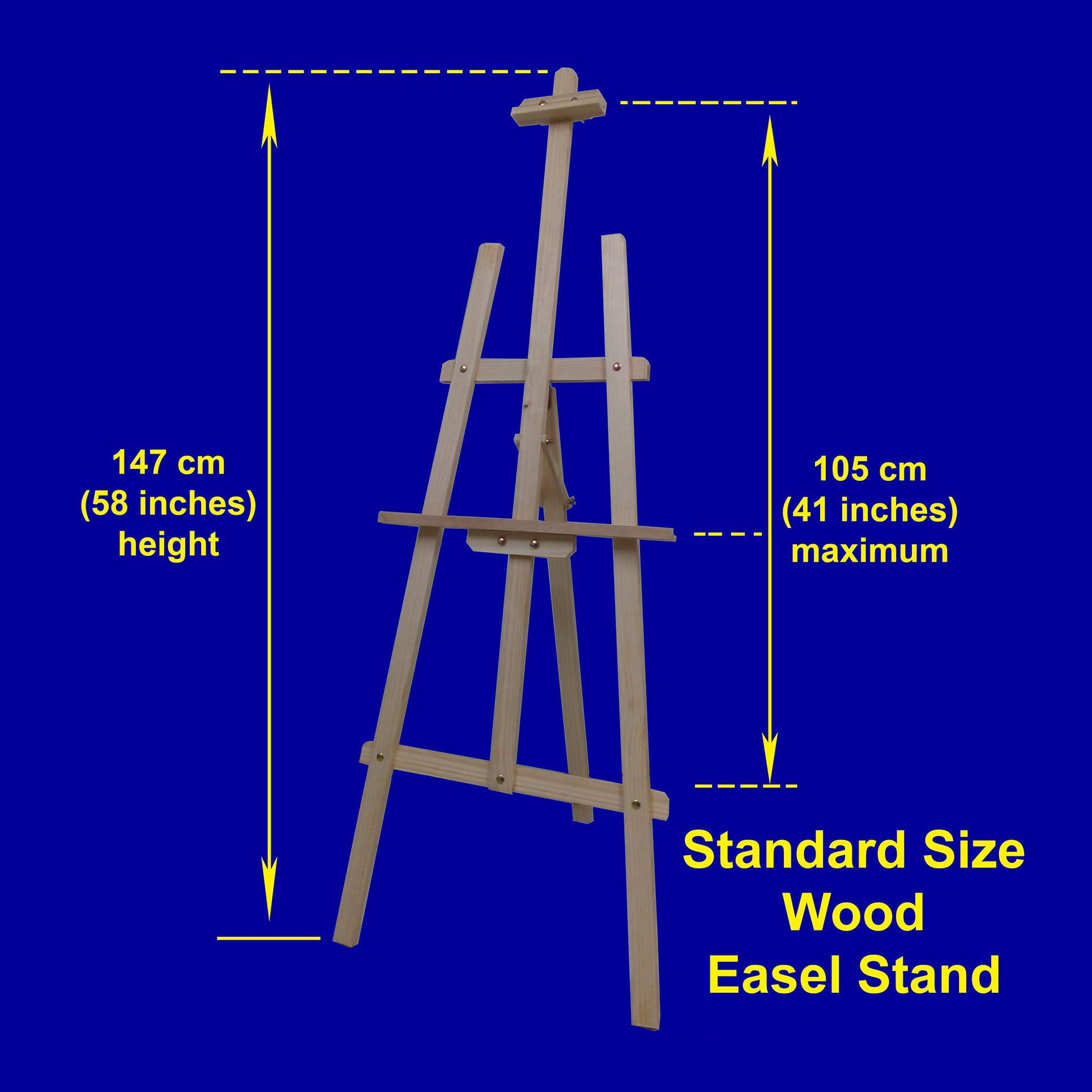 145cm Artist Easel Wood Display Art Craft Stand, Adjustable Canvas 74 to  114 cm