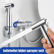 Black Matte Stainless Steel Bidet Sprayer Set, Water On-Off