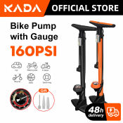 KADA Bike Air Pump with Gauge and Foot Pump