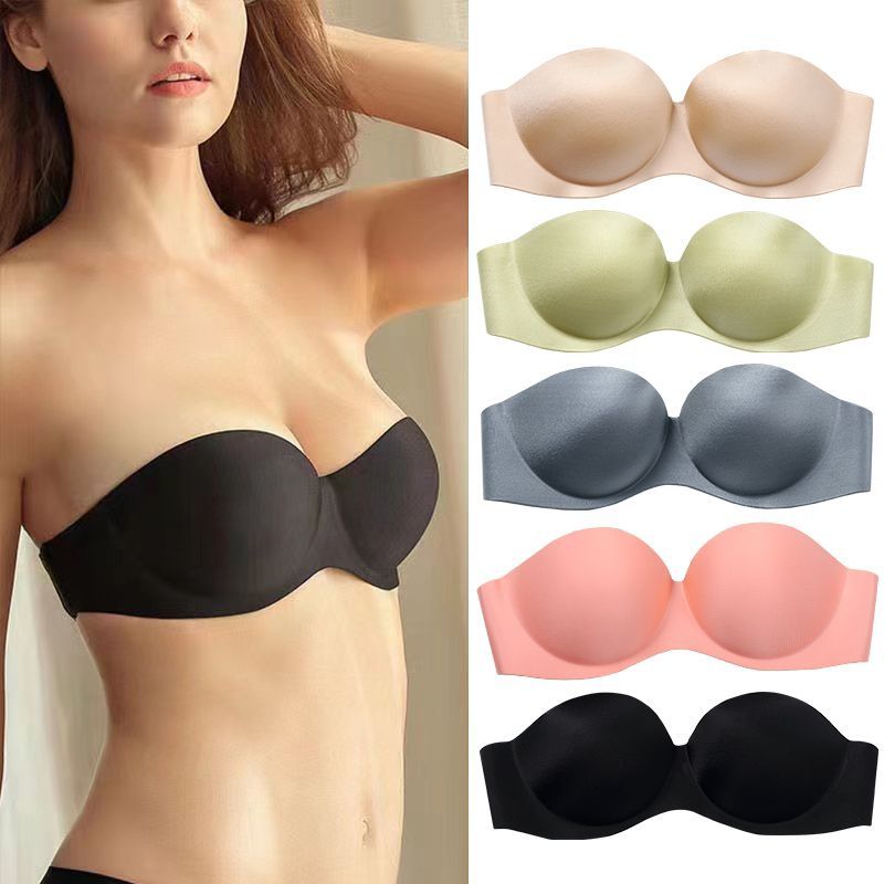 Free Shipping】Sexy Backless Bra for Women Lace Deep U Low Back Bralette  Thin Cup Bra Halter Soft Seamless Elastic Underwear Tank Tops