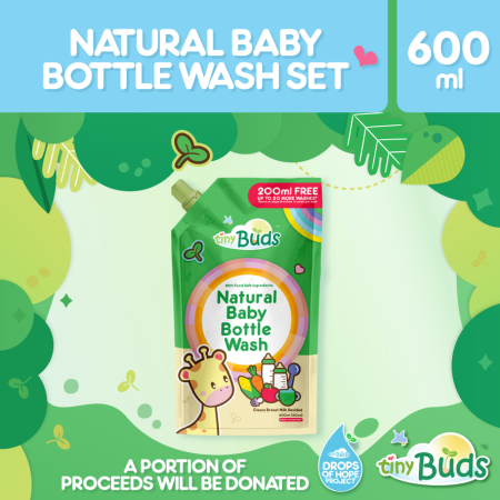 Tiny Buds Natural Baby Bottle and Utensil Wash Refill 600ml