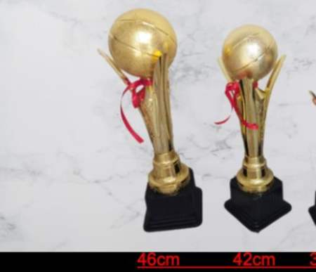 Basketball Trophy Plastic Gold Set of 2 Pieces 46-42- Cms