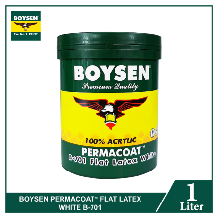 Boysen Permacoat Flat Latex White 1L B-701