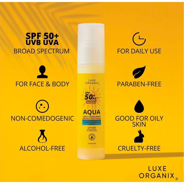 luxe organix sunscreen spray