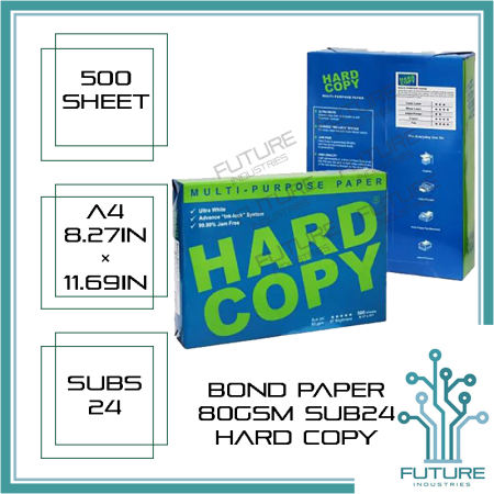 Bond Paper Hard Copy Paper Ream 500 Sheets Per Ream Sub24 80gsm Copier Paper A4 Bond Paper