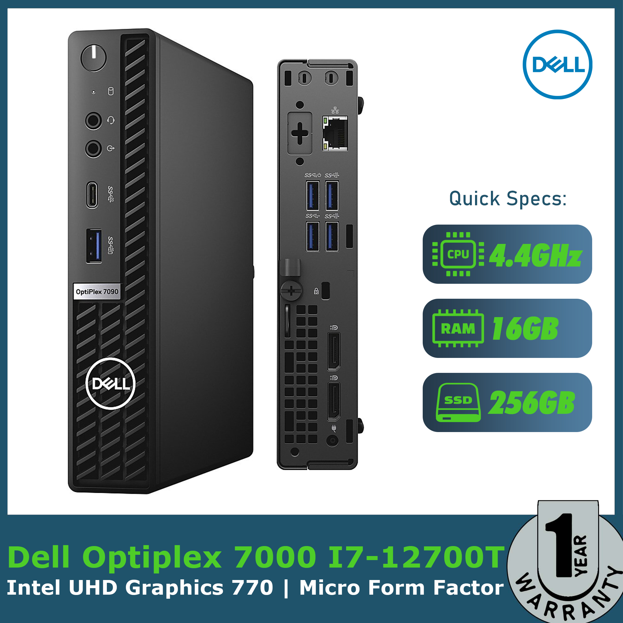 Dell OptiPlex 7020 I7 AMD Radeon 520 2GB - タブレット