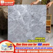 DUBOR3D 60x60CM Marble Vinyl Floor Sticker - Waterproof, Self-Adhesive