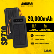 Jaguar SP710 Solar Power Bank with Flashlight and Cables