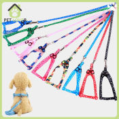 Adjustable Printed Nylon Leash for Dogs and Cats, 1.0cm