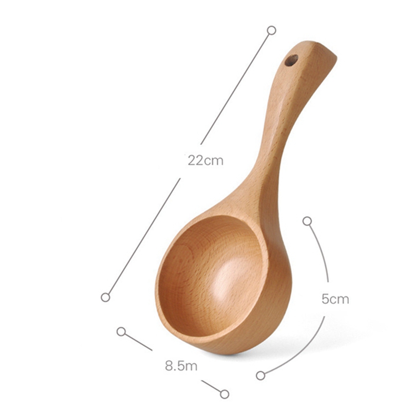 KesaPlan bath salt scoop wooden ladle spoon scoops for canisters flour scoop  ladles wooden cooking spoons