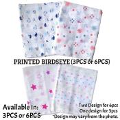 Cute Birdseye Cloth Diapers for Newborns - 6pcs/3pcs Set