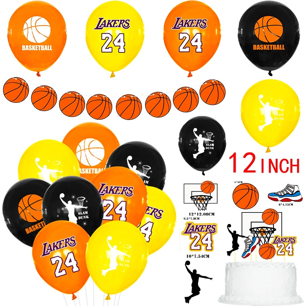 New Lakers 24 Souvenir Latex Balloon Mamba Basketball Theme