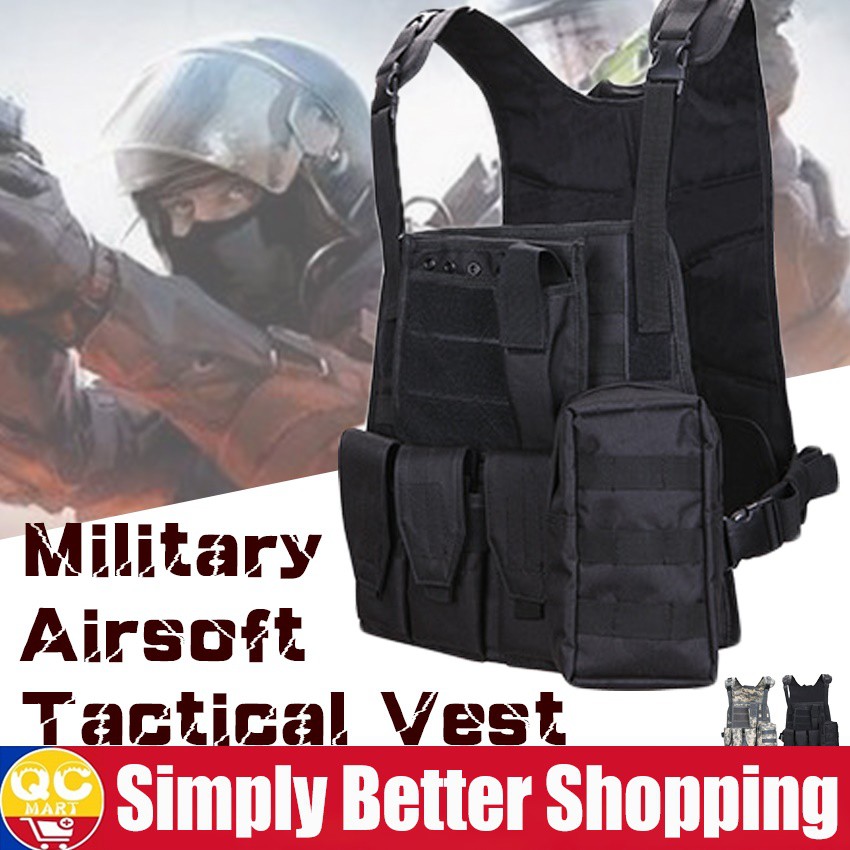 Amphibious Tactical Military Molle Waistcoat Combat Assault Plate Carrier Vest 