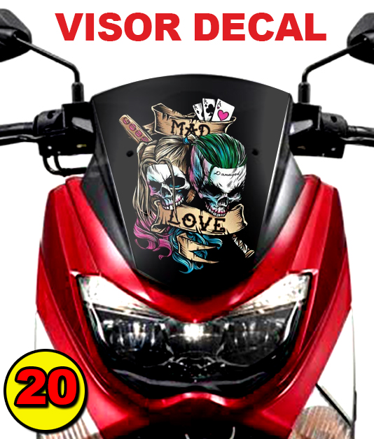 bike front visor sticker