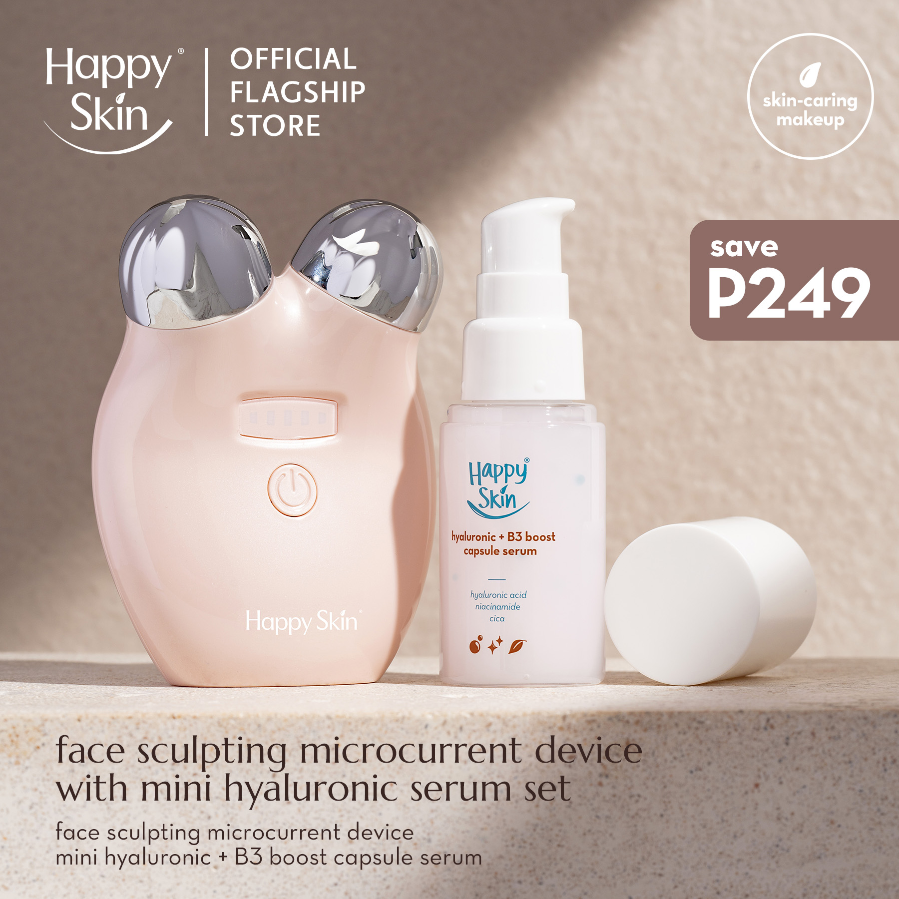 Discount on Happy Skin  shoes - SKU: Happy Skin Face Sculpting Microcurrent Device With Mini Hyaluronic Serum Set