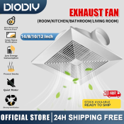 DIODIY 8 Inch Suspended Ceiling Exhaust Fan with Pipe