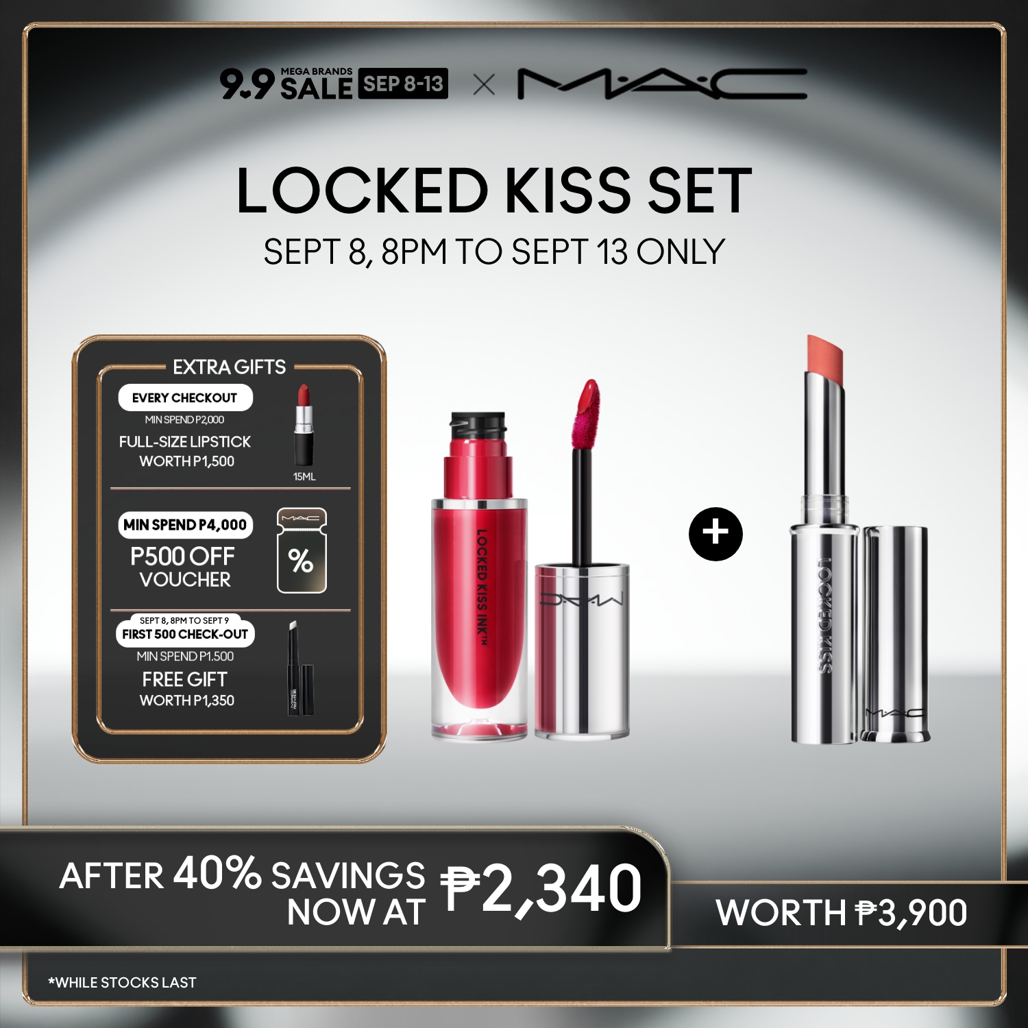 Discount on M·A·C  shoes - SKU: 【9.9 EXCLUSIVE OFFER】MAC Locked Kiss 24hr Lipstick 1.8g and Locked Kiss Ink 24HR Lipcolour 4ml