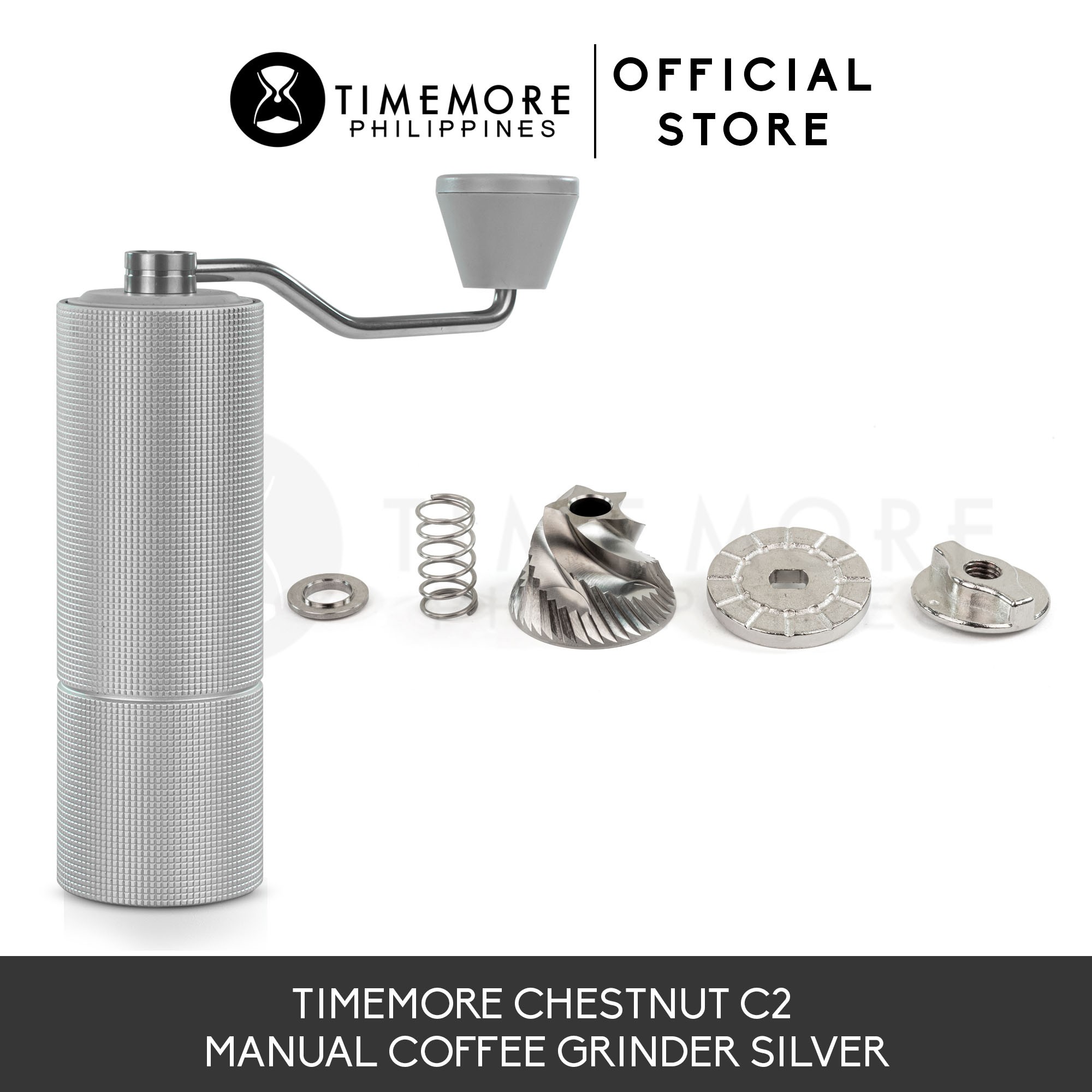 TIMEMORE Chestnut C2 Silver Manual Coffee Bean Grinder