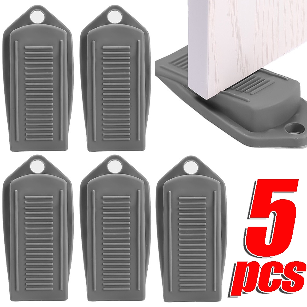 Stainless Steel Floor Mounted Door Stop Non-Magnetic Adhesive