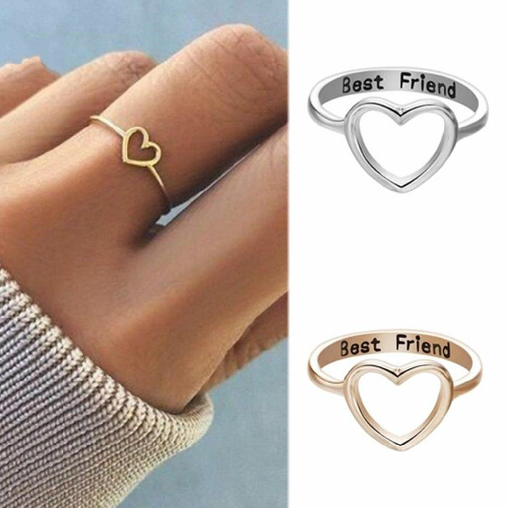 Corinna Women Love Hearts Friends Ring Promise Jewelry Ring