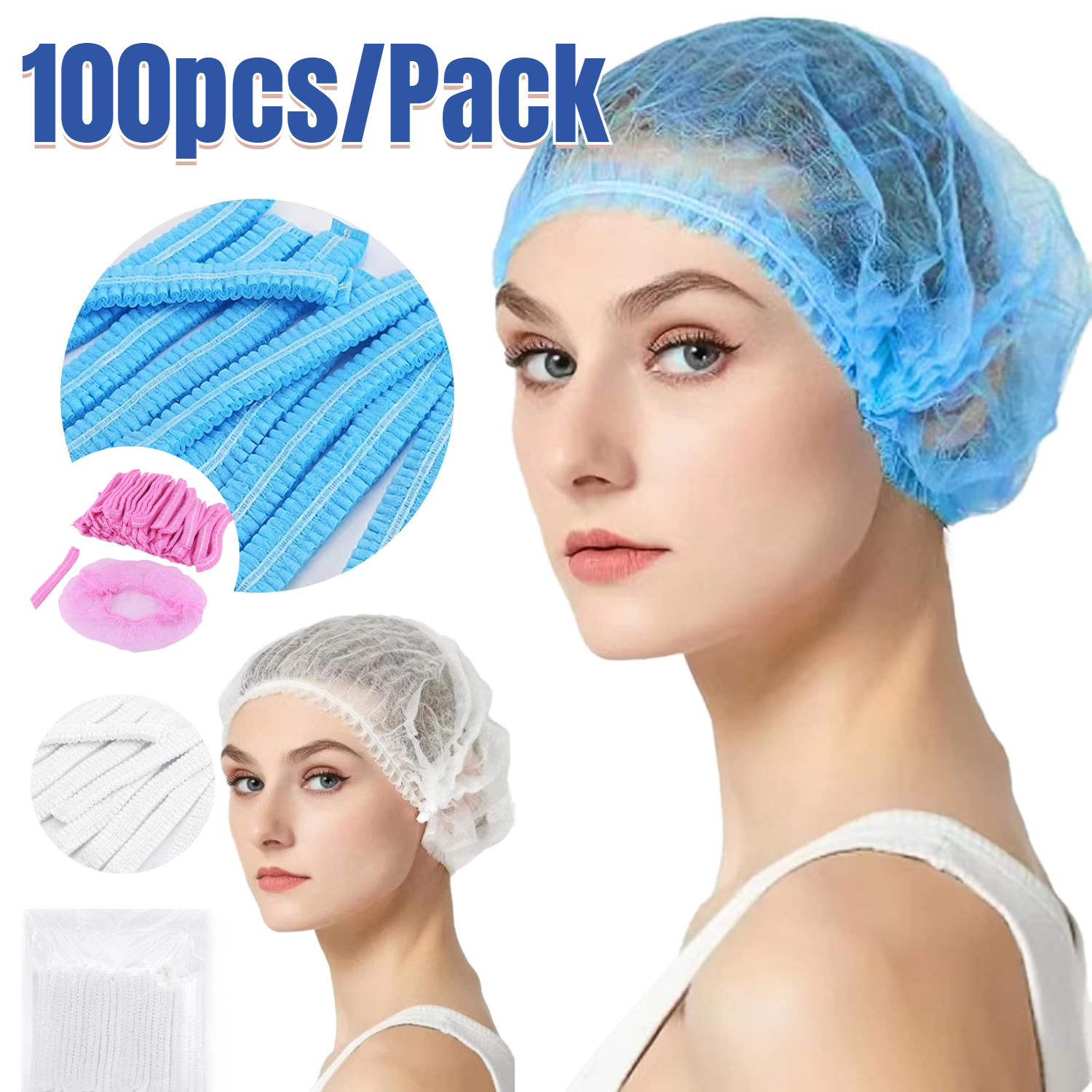 Aazon.co: Disposable Bouffant Caps, 100 Pcs, 20 inches White Aazon.co: Disposable Bouffant Caps, 100 Pcs, 20 inches White