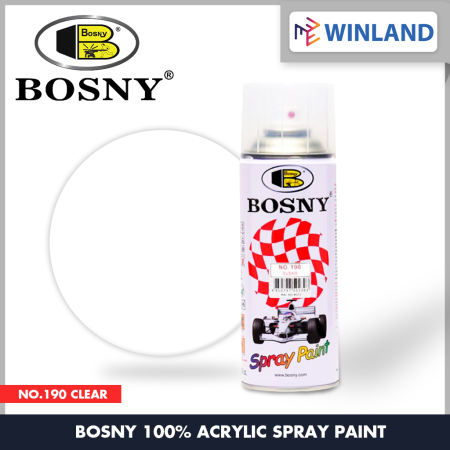 Bosny by Winland 100% Acrylic Spray Paint Clear No.190 Spraypaint Pylox