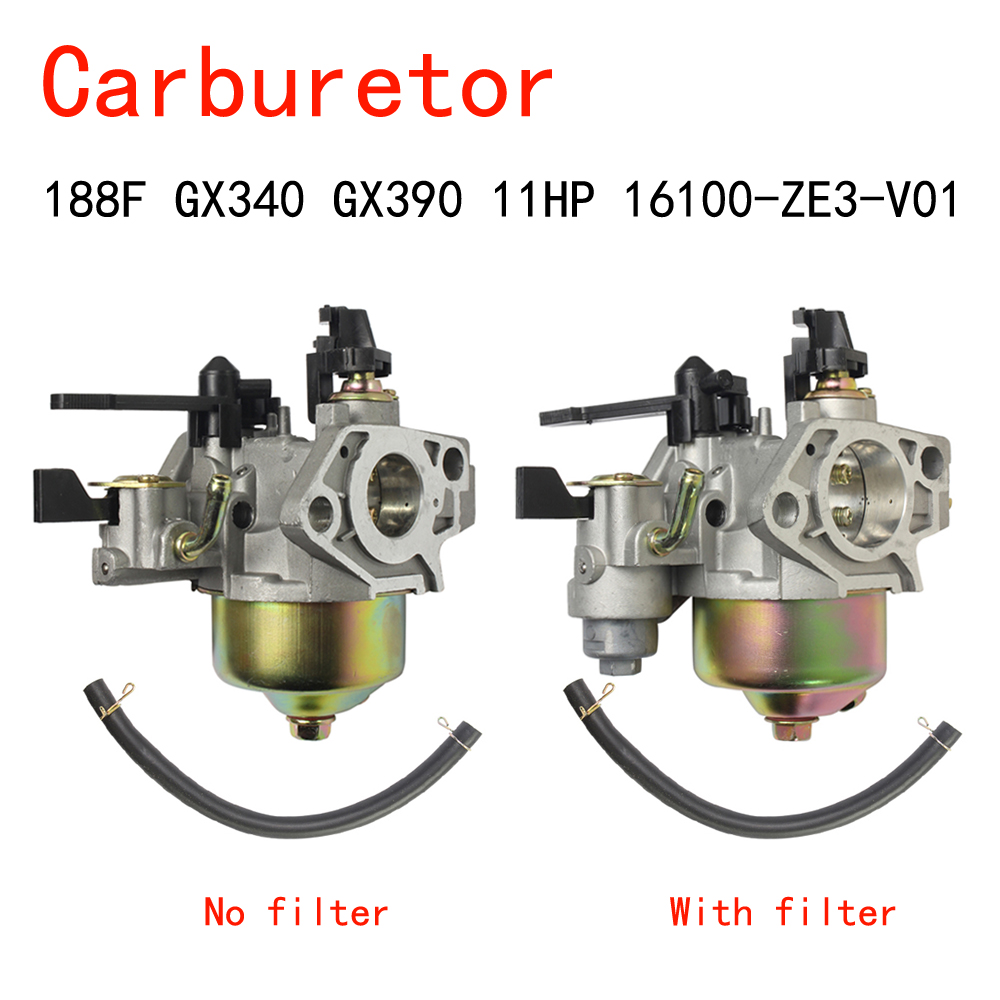  Wellsking 16100-ZF6-V01 Carburetor for Honda GX340 GX390 13HP  11HP 16100-ZF6-V00 Toro 22308 22330 Dingo Lawnmower Water Pumps with  17210-ZE3-505 Filter Gas Fuel Tank Joint Filter : Patio, Lawn & Garden