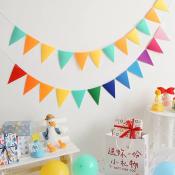 Party Things Colorful Flags for Christening and Birthday Decor