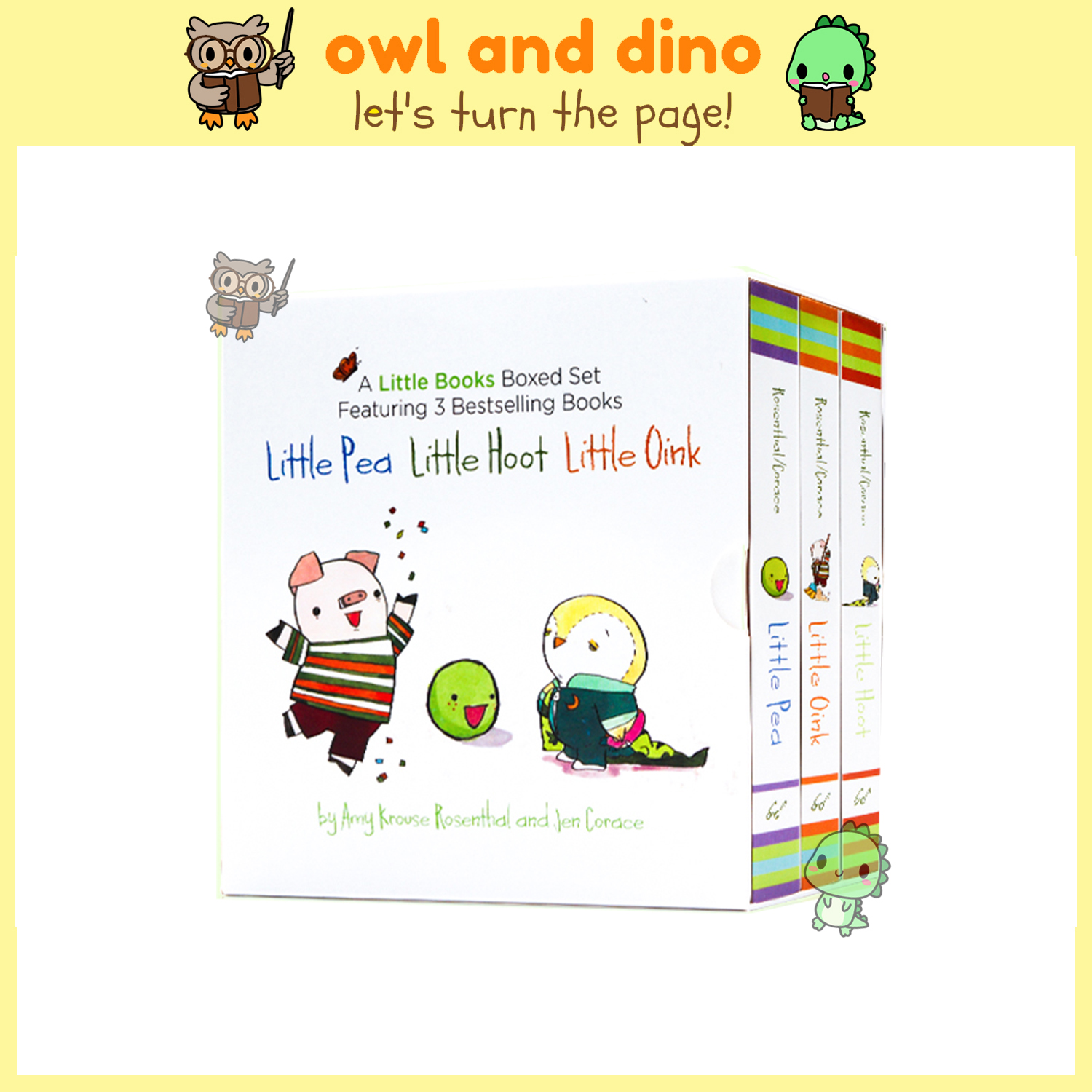 A Little Books Boxed Set Featuring Little Pea Little Hoot Little Oink: (Baby Board Books, Nursery Rhymes, Children's Book Sets, Nursery Books) [Book]