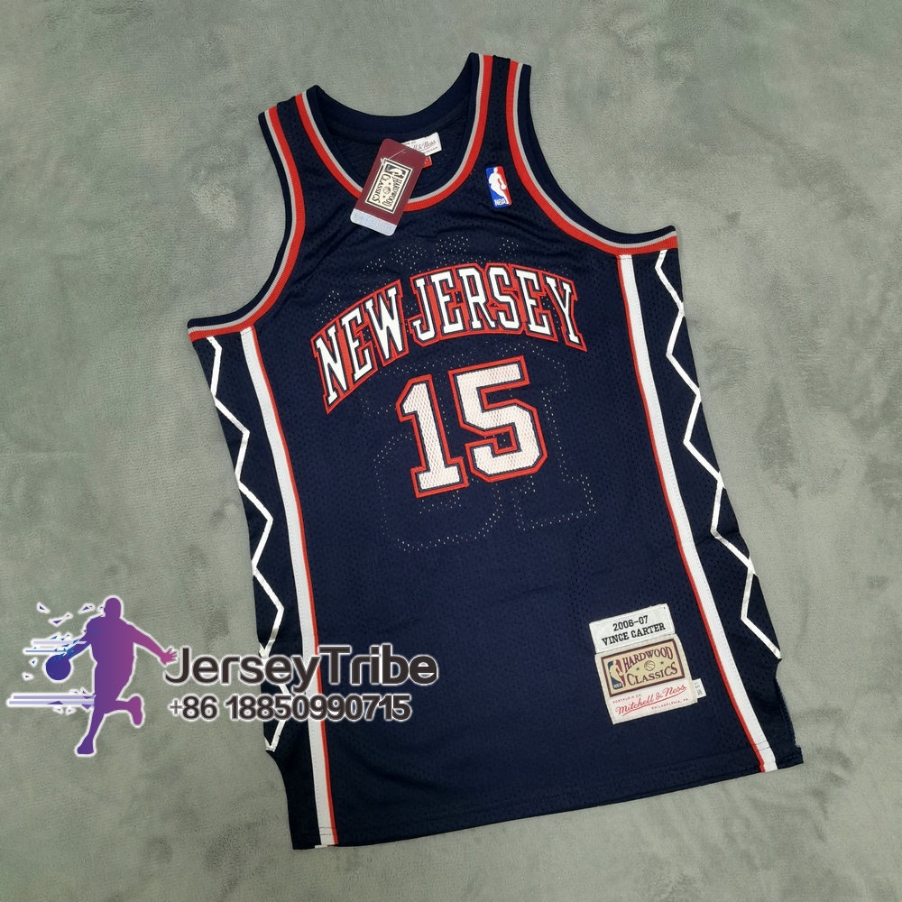 Men's New Jersey Nets Vince Carter #15 White Mitchell N Ness Swingman Jersey 2XL