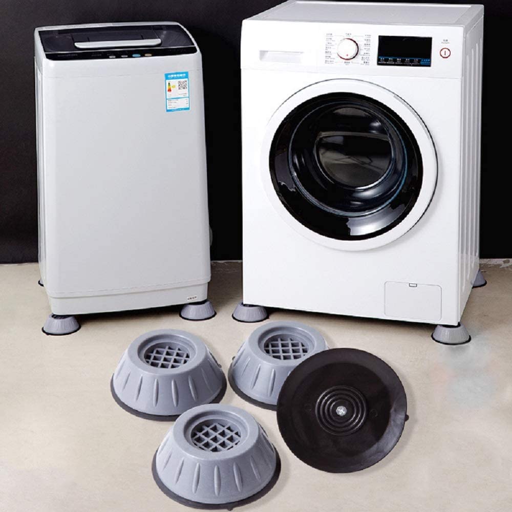 4Pcs Washing Machine Anti Vibration Pads Washing Machine Feet Stabilizer Shock and Noise Cancelling Rubber Foot Pads Washer & Dryer Pedestals Fits All Models 