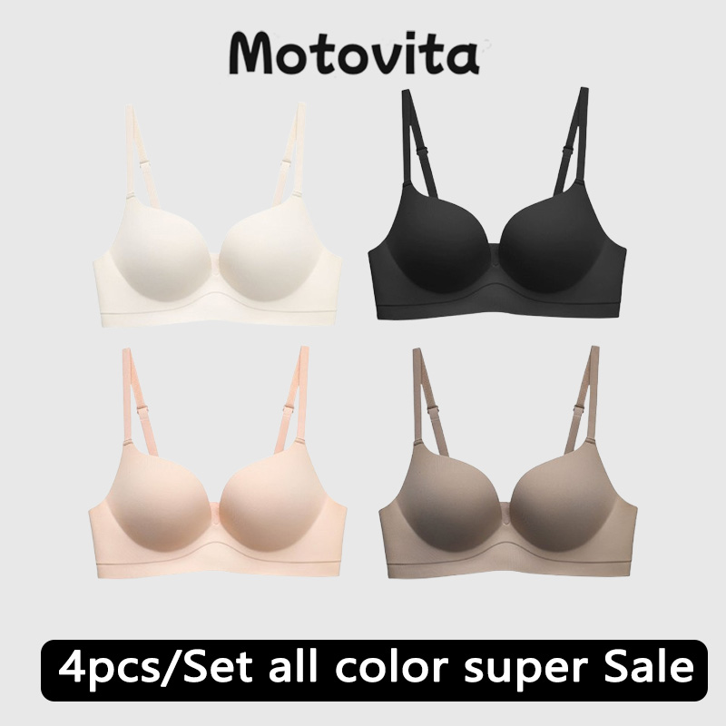 Motovita Women Breathable Seamless Bras One Piece Solid Color Sexy Traceless Lady Underwear Soft Skin Friendly Push-up Anti Sagging Women's Bra - Image 2