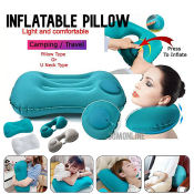 Portable Inflatable Travel Pillow - U-Shaped Head Rest by 