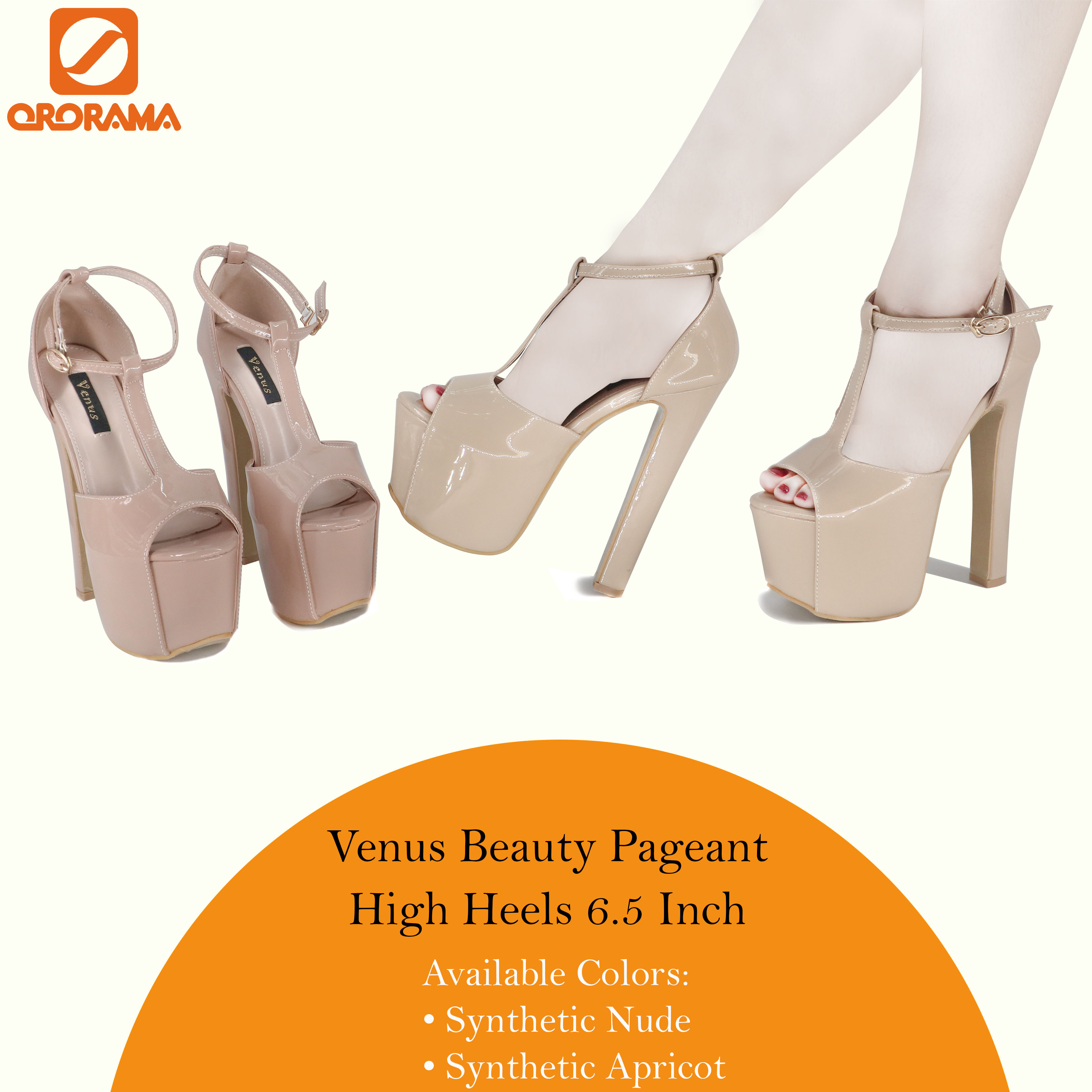 High Heels For Ladies Venus Pageant Heels Apricot/ Nude 6.5 Inches For  Pageant Fashion Show Sandal (918-10 ) | Lazada PH