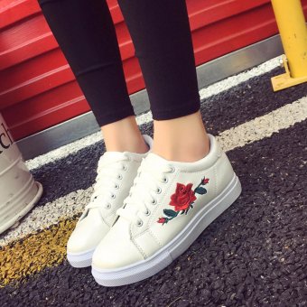 2017 New Embroidery Roses Lace Hong Kong And Taiwan Style ShoesKorean Version Of The Round Flat With The Board Shoes - Intl June 2018 - 5 2017 new embroidery roses lace Hong Kong and Taiwan style shoesKorean version of the round flat with the board shoes - intl - 5