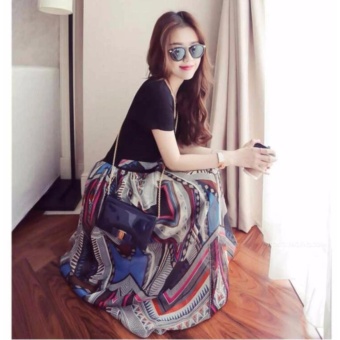 2017 New Korean Style Women's Waistband Slim Printing Dress Black -intl June 2018 - 3 2017 New Korean Style Women's Waistband Slim Printing dress black -intl - 3