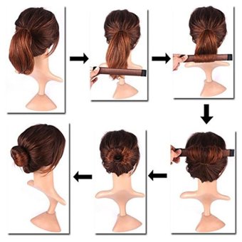 2pcs Bun Maker DIY Women Girls Perfect Hair Bun Making Styling French Twist Donut Bun Hairstyle Tool July 2018 - 3 2pcs Bun Maker DIY Women Girls Perfect Hair Bun Making Styling French Twist Donut Bun Hairstyle Tool - 3