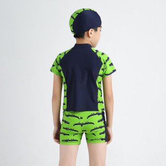 3-13Y Children Little Boy Swimsuit Rashguard Summer Two Piece Kids Swimwear Bathing Suit Beachwear (Hat+Shorts+Tops) - Intl June 2018 - 2 3-13Y Children Little Boy Swimsuit Rashguard Summer Two Piece Kids Swimwear Bathing Suit Beachwear (Hat+Shorts+Tops) - intl - 2