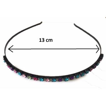 3 Pcs Hair Band Black Metal With Multi Color Rhinestone Headband26g June 2018 - 5 3 Pcs Hair Band Black Metal with Multi Color Rhinestone Headband26g - 5
