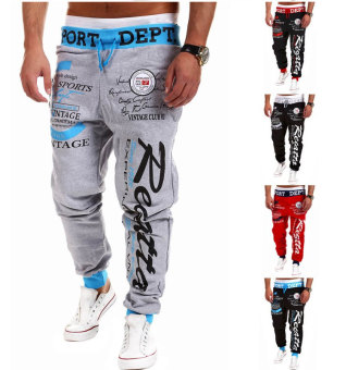 'Men''s Fashion Casual Letters Printed Patch Pocket Sports Bundle Foot Cotton Sweat Absorbent Pants Trousers Joggers(Color:Black2)' May 2018 - 3 'Men''s Fashion Casual Letters Printed Patch Pocket Sports Bundle Foot Cotton Sweat Absorbent Pants Trousers Joggers(Color:Black2)' - 3