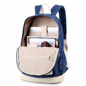 3pcs/set 2017 Canvas Fashion Backpack Women New Casual Women Backpack Preppy Dot Computer Travel Bag - Intl June 2018 - 2 3pcs/set 2017 Canvas Fashion Backpack Women New Casual Women Backpack Preppy Dot Computer Travel Bag - intl - 2