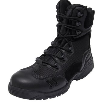 AFS Men's Outdoor Sport Army Combat Boots Travel Leather High-topBoots - Black June 2018 - 4 AFS Men's Outdoor Sport Army Combat Boots Travel Leather High-topBoots - black - 4