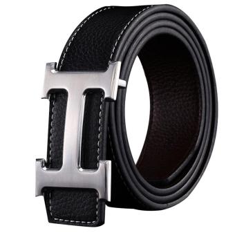 Amart Genuine PU Leather H Smooth Buckle Belt For Men(Black) - Intl July 2018 - 2 Amart Genuine PU Leather H Smooth Buckle Belt for Men(Black) - intl - 2