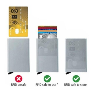 Anti-theft Men Leather Wallet With Mini RFID Wallets Automatic Business Blocking Travel Card Holder Pop Up Case Credit Card Protector Case Red - Intl June 2018 - 4 Anti-theft Men Leather Wallet With Mini RFID Wallets Automatic Business Blocking Travel Card Holder Pop Up Case Credit Card Protector Case Red - intl - 4