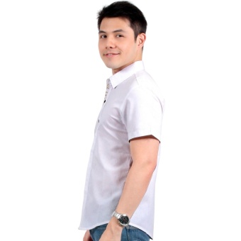 Attraxion Laurence Floral Placket Polo For Men (White) June 2018 - 2 Attraxion Laurence Floral Placket Polo for Men (White) - 2