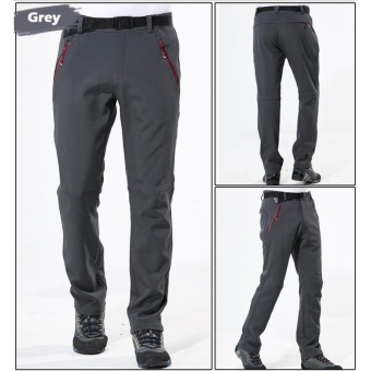 Autumn Men's Thick Thermal Waterproof Windproof Outdoor HikingCamping Cycling Pants(Grey) - Intl June 2018 - 4 Autumn Men's Thick Thermal Waterproof Windproof Outdoor HikingCamping Cycling Pants(Grey) - intl - 4
