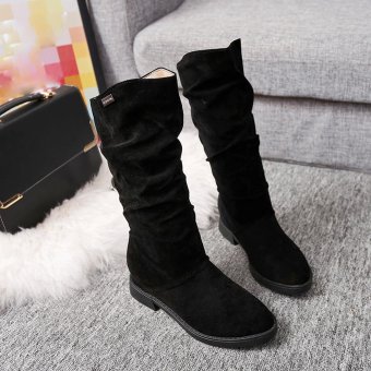 Autumn Winter Boots Women Sweet Boot Stylish Flat Flock Shoes Snow Boots - Intl June 2018 - 3 Autumn Winter Boots Women Sweet Boot Stylish Flat Flock Shoes Snow Boots - intl - 3